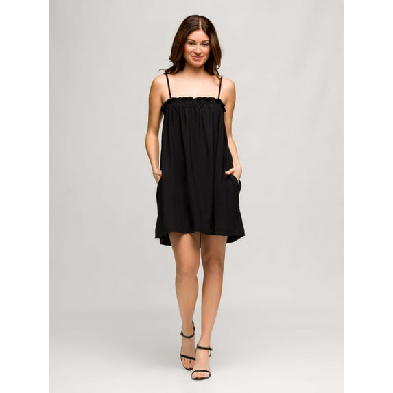 Womens Spaghetti Strap A-Line Dress