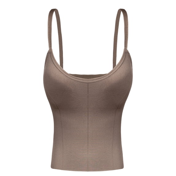 Womens Spaghetti Strap Camisole V-Neck Ribbed Tank Tops Slim Fitted Soft Cami Sleeveless Basic Layering Shirts