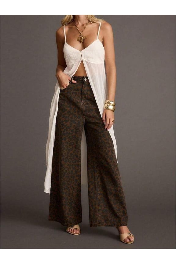 Womens Spaghetti Strap V-Neck Split Front Maxi Cami Top White 1 Pack