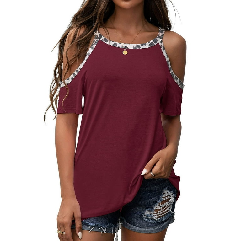 shoulder cut out shirts