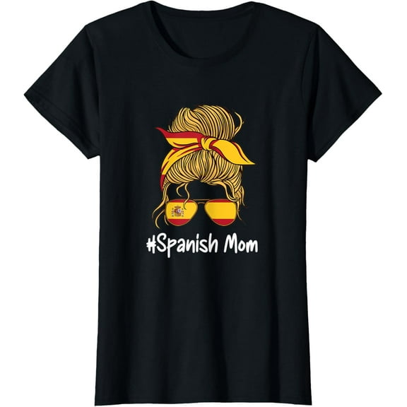 Womens Spanish Mom International Woman Spain Flag Mothers Day T-Shirt