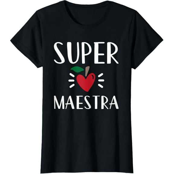 Womens Spanish Teacher Appreciation Playera Super Maestra T-Shirt