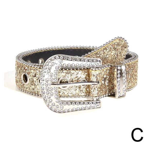 Womens Sparkling Rhinestone Waist Belt Glitter Womens Belts Hot M0 D9U7