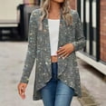 thumbnail image 1 of Womens Sparkly Sequin Crop Jacket Open Front Long Sleeve Blazer, 1 of 5