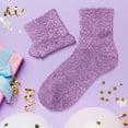 thumbnail image 1 of Womens Sparkly Slouch Socks, Fashionable Mid Calf Hosiery, Comfortable Stretch, 1 of 4