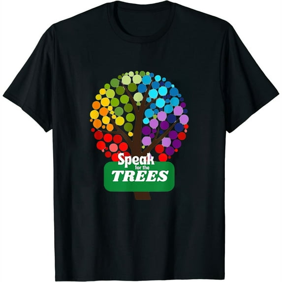 Womens Speak For The Trees Save Earth Inspiration Hippie Earth Day T-Shirt Black Medium