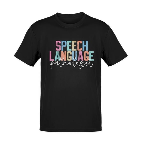 Cotton Casual Womens Speech Language Graphic Tee T Shirt Tops Short Sleeve Round Neck Black S-5XL