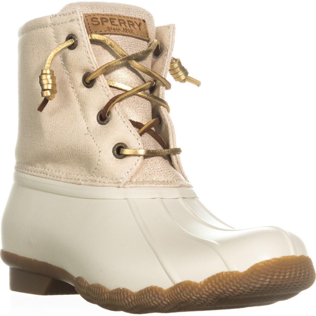 sperry duck boots gold