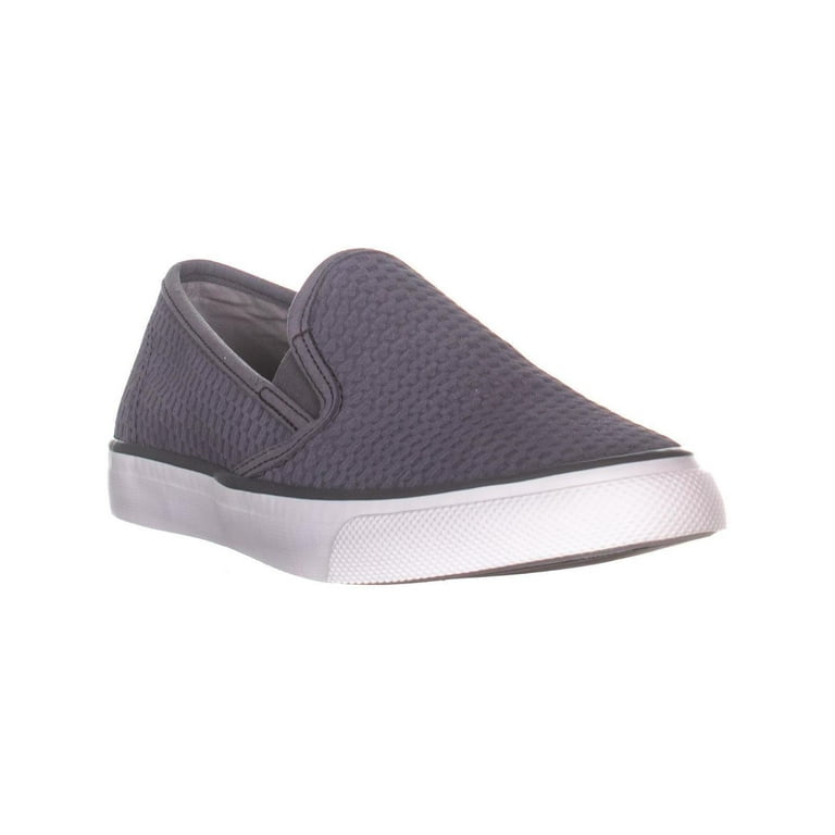 Womens Sperry Top Sider Seaside Emboss Slip On Sneakers Gray Suede