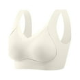 thumbnail image 1 of Womens Sport Bras Seamless Bra Feature V-Neck Strapless Bra Style W-937 White XXL, 1 of 6