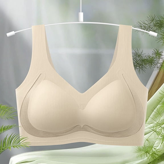 Womens Sport Bras Wireless Seamless Bralettes for Women ABC Cup Push Up Full Coverage Padded Yoga Running Tshirt Bra