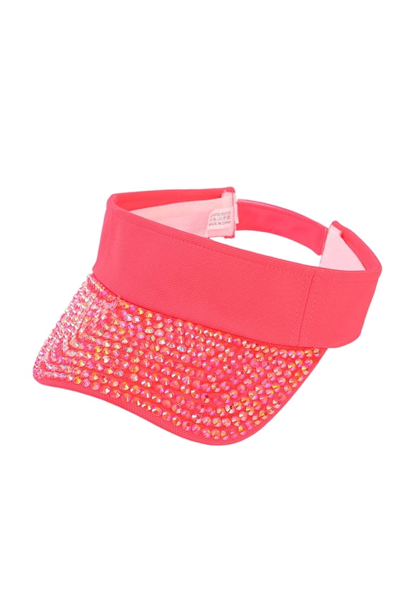 Womens Sport Visor Hat Sequins Baseball Cap Style Breathable Mesh Outdoor UV Protection
