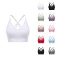 thumbnail image 1 of Womens Sports Bra Backless Racerback Adjustable Strappy Seamless Wireless Workout Bra Yoga Running Gym Comfortable Support Athletic Top, 1 of 3