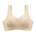 thumbnail image 1 of Womens Sports Bra Floral Lace Everyday Bras Front Buttons Wireless Bralettes Post Surgery Support Workout Push Up Bras Style MG-001, 1 of 2