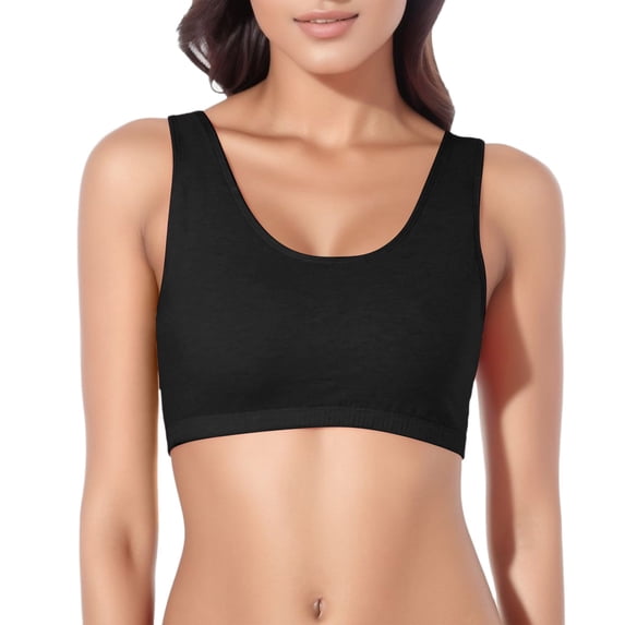 Womens Sports Bra Gym Bra Women's Tank Style Cotton Sports Bras Low Impact Sports Bras