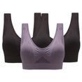 thumbnail image 1 of Womens Sports Bras 3-Pack Sports Bra Without Support Yoga Running Underwears Sports Bra Multicolor L, 1 of 7