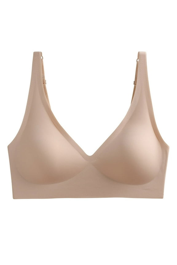 Womens Sports Bras, Deep V Bras for Women No Underwire Seamless Bralettes for Women Wireless Plunge T Shirt Bra Push Up S-3XL&nbsp;