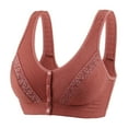thumbnail image 1 of Womens Sports Bras, Everyday Cotton Snap Lace Bras - Women's Front Close Builtup Sports Push Up Wire Free Bra for Older Women S-3XL, 1 of 4