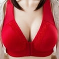 thumbnail image 1 of Womens Sports Bras Front Buckle Style Without Steel Ring Large Chest Small Underwear Bra Bra Red 46, 1 of 3