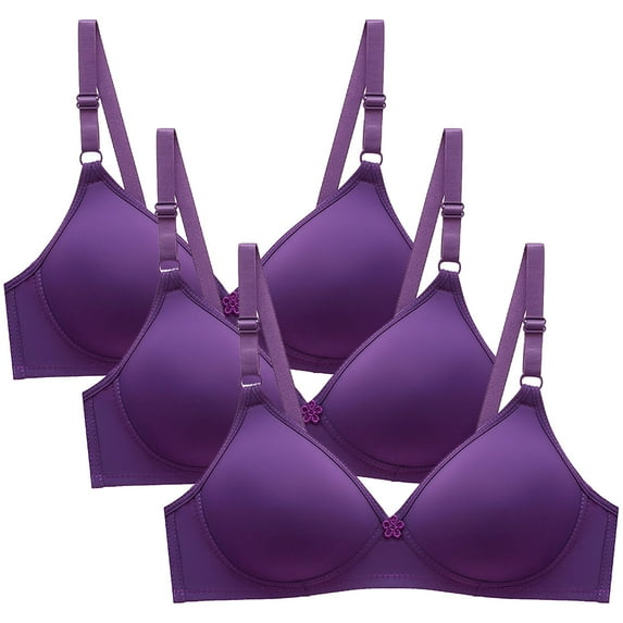 Womens Sports Bras High Support Convertible Bra Feature V-Neck Nursing Bra Style W-225 Hook and Eye Closure Spaghetti Strap Purple XXL