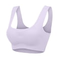 thumbnail image 1 of Womens Sports Bras High Support Padded Racerback Sport Sports Bra Tank Tops Summer Outdoor Tops Purple S, 1 of 4