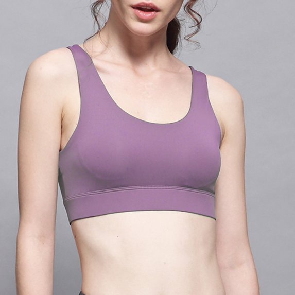 Womens Sports Bras Large Size Beautiful Back Yoga Vest Fitness Running Sexy Underwear Composite Fabric One-piece Sports Bra Bras for Women Pink XL