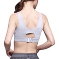 thumbnail image 1 of Womens Sports Bras Large Size Beautiful Back Yoga Vest Fitness Running Sexy Underwear Composite Fabric One-piece Sports Bra Sports Bras for Women White S, 1 of 5