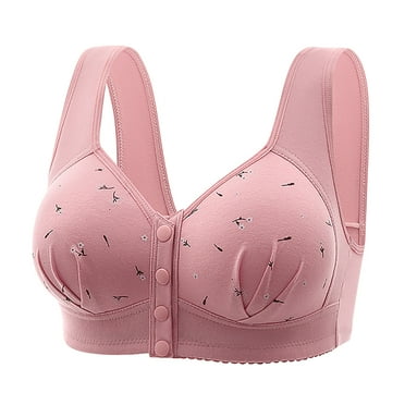 Womens Sports Bras Lightly Lined Bra Feature V-Neck Full-Figure Bra Style W-601 Pinks L