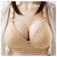 thumbnail image 1 of Womens Sports Bras No Steel Ring French Big Open Back Back U Shaped Bra Summer Bud Underwear Sport Bra Khaki 40, 1 of 5