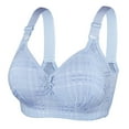 thumbnail image 1 of Womens Sports Bras No Underwire Bra Feature V-Neck Balconette Bra Style W-1171 Blue XXL, 1 of 5