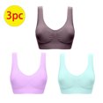 thumbnail image 1 of Womens Sports Bras Plus Size Bras Padded Seamless Sleepwear Yoga Bra Wireless Underwear Sports Bras for Women LightBlue S, 1 of 3