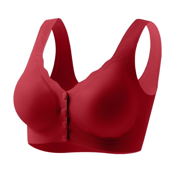 Womens Sports Bras Plus Size Thin Front Open Breast Reducing Bra Wireless Bras