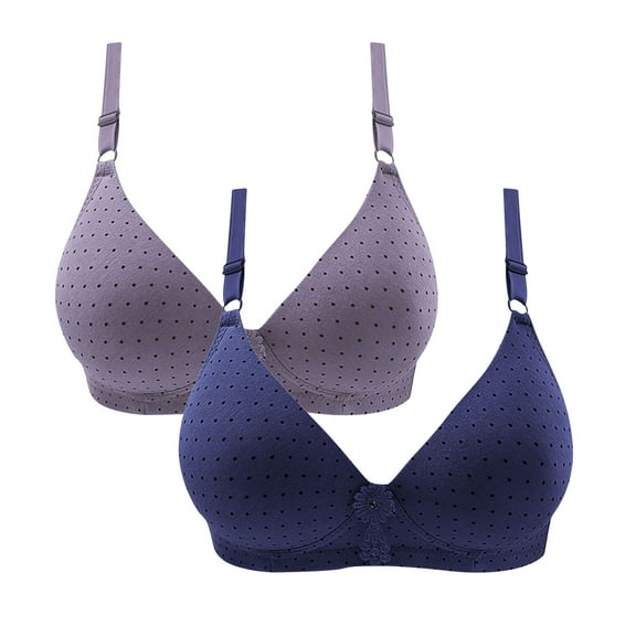 Womens Sports Bras Pullover Bra Feature V-Neck Molded Bra Style W-524 Blue 38