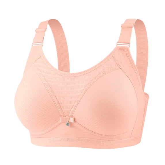 Womens Sports Bras Push Up Solid Color Cute Bow Padded Wide Strap Trendy Adjustable Lightweight No Underwire Soft Bra