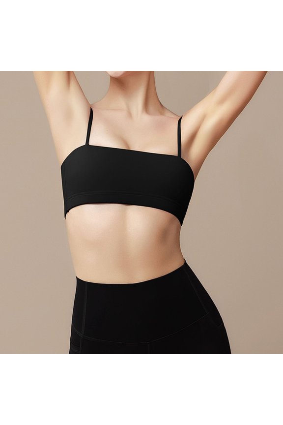 Womens Sports Bras Sports Bra Vest Push-Up Yoga Fitness Sports Bra With Removable Chest Pad Bras for Women Black L