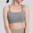 thumbnail image 1 of Womens Sports Bras Sports Bra Vest Push-Up Yoga Fitness Sports Bra With Removable Chest Pad Wireless Bras for Women Gray M, 1 of 6
