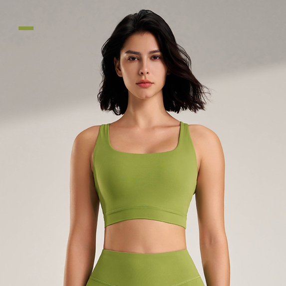 Womens Sports Bras Sports Fitness Bra Yoga Running Bra Dry Wicking Bra Bras for Women No Underwire Green S