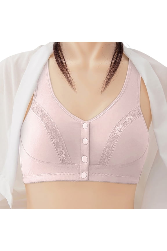 Womens Sports Bras Wireless Front Close T Back Lactation Push Up Bras