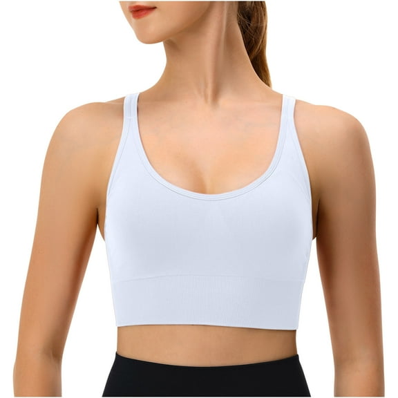 Womens Sports Bras Wireless Push-Up Pullover High-Impact Underwear Ladies Casual Solid Quick-Drying Full-Coverage Workout Bralettes