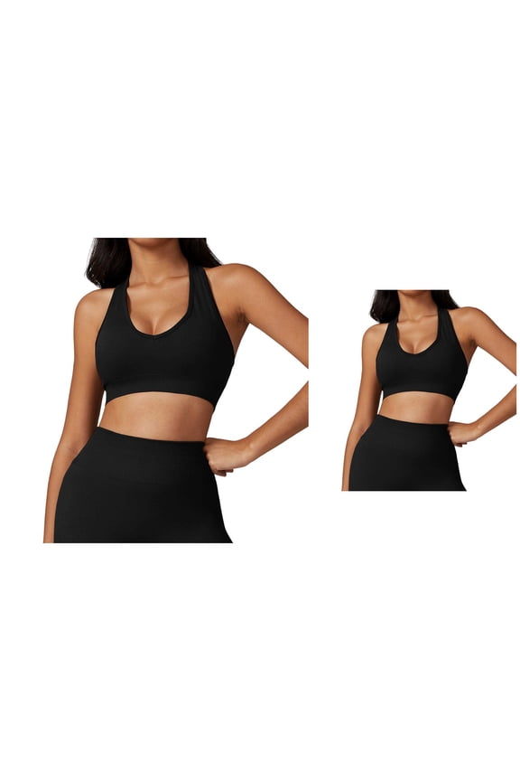 Womens Sports Bras Yoga Bra Comfortable Seamless Wireless Bra for Women Full Coverage with Soft Support Padded Push-Up No-Show Design in Regular & Plus Sizes