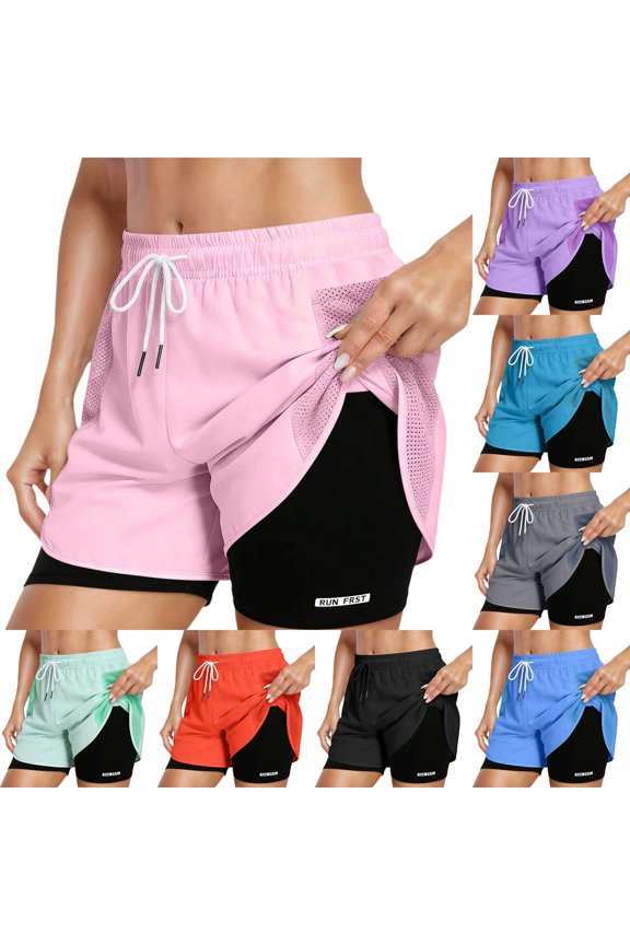 Womens Sports Shorts Lightweight Breathable Casual Bottoms for Summer Black XXL