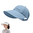 thumbnail image 1 of Womens Sports Upf Sun Protection Baseball Hat qinhaie Lightweight Quick Dry Wide Brim Hat, Summer Uv Protection Ponytail Cap, 2026 Cup Sun Visor Hat for Soccer Fan Outdoor Cap Sky Blue One Size, 1 of 9