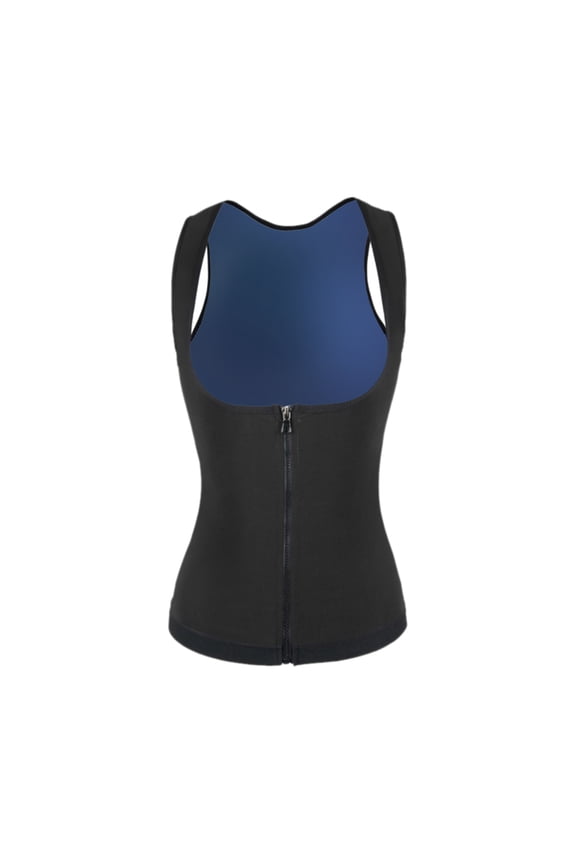 Womens Sports Vest Hot Body Shaper, Stomach , Shapewear with Zipper, Best Abdominal Trainer, Workout Suit, Neoprene Blue_XXL XXXL