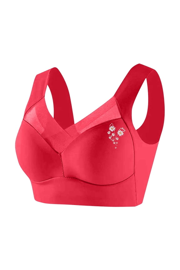 Womens Sports Wireless Bras Wireless Bras Women Comfort Cotton Full Coverage High Support Sports Bras Everyday Bras for Women No Underwire Full Coverage Soft Sleep Wirefree Bras