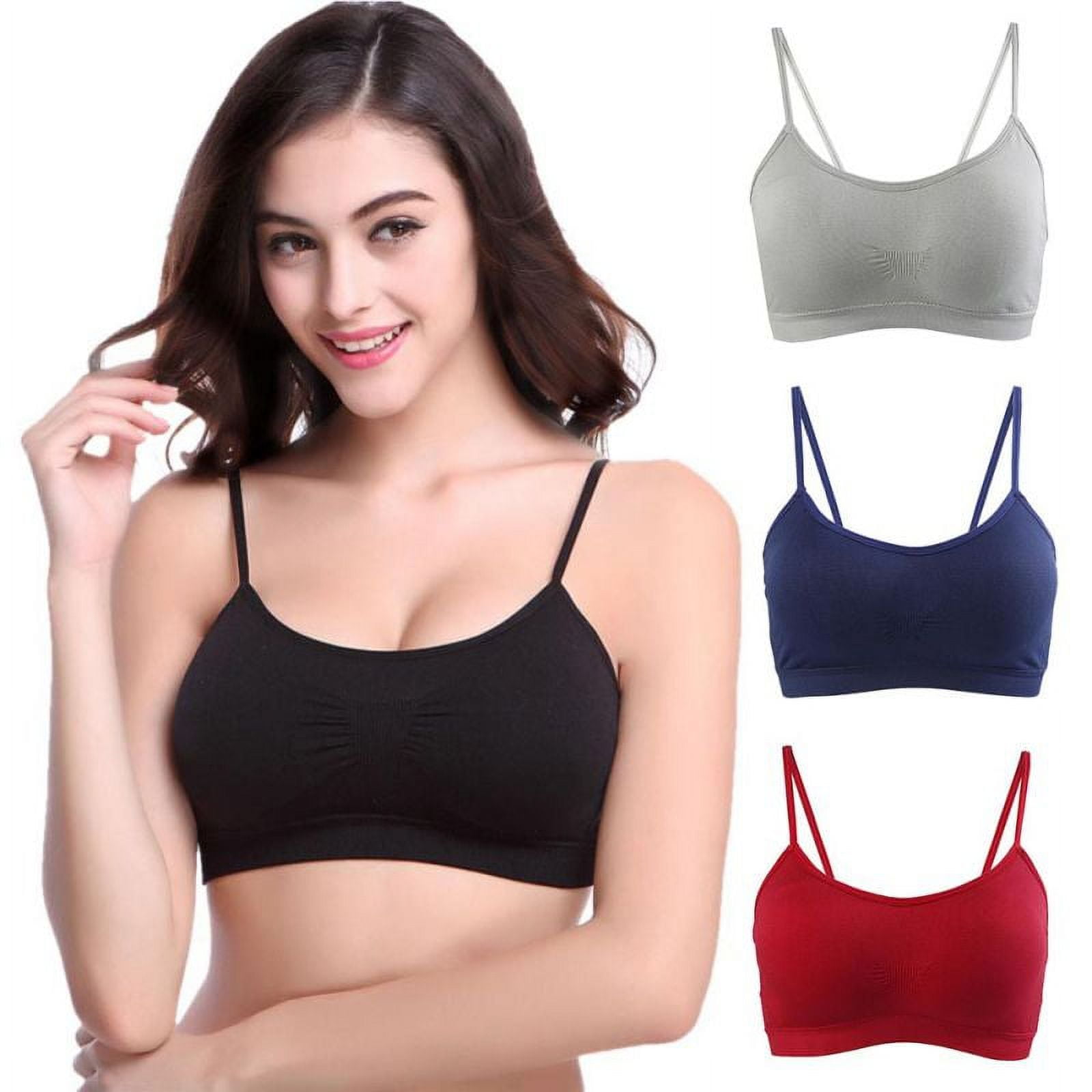 Womens Sports Yoga Fitness Bras Wire Free Thin Padded