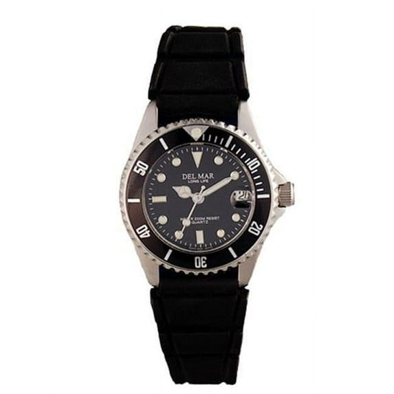 Womens Sportstrap 200M Watch Black Face