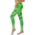 thumbnail image 1 of Womens Spring And Autumn Leggings Green Print Yoga Pants Tights Running Fitness Female Womens Workout Leggings, 1 of 5