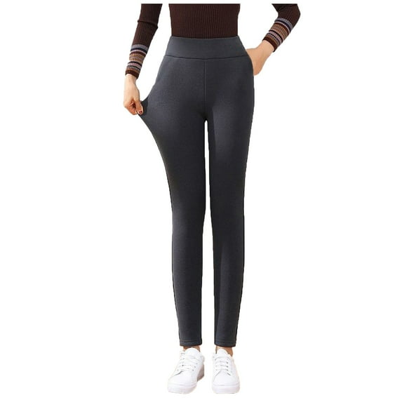 Womens Spring And Autumn Leggings Tights Breathable Thick Wool Windproof Warmth Pants Female Womens Workout Leggings