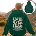 thumbnail image 1 of Womens Spring Hoodies Faith Over Fear Print Long Sleeve Crewneck 2026 Sweatshirts Casual Oversized Fashion Tops, 1 of 9