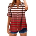 thumbnail image 1 of Womens Spring Shirts 2025 Woman Tops Summer, Linen Tops for Women Summer Work Shirts Trendy Button Down Plus Size V Neck Boho Clothes Spring Tops for Women 2025, 1 of 5